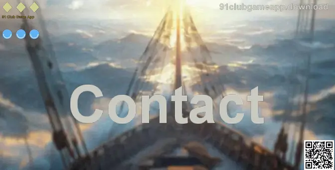 91 Club Game App contact page illustration showing help and support options